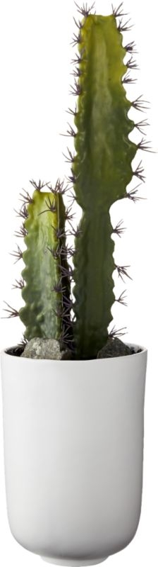 Faux Cactus In White Pot 22" - Image 2