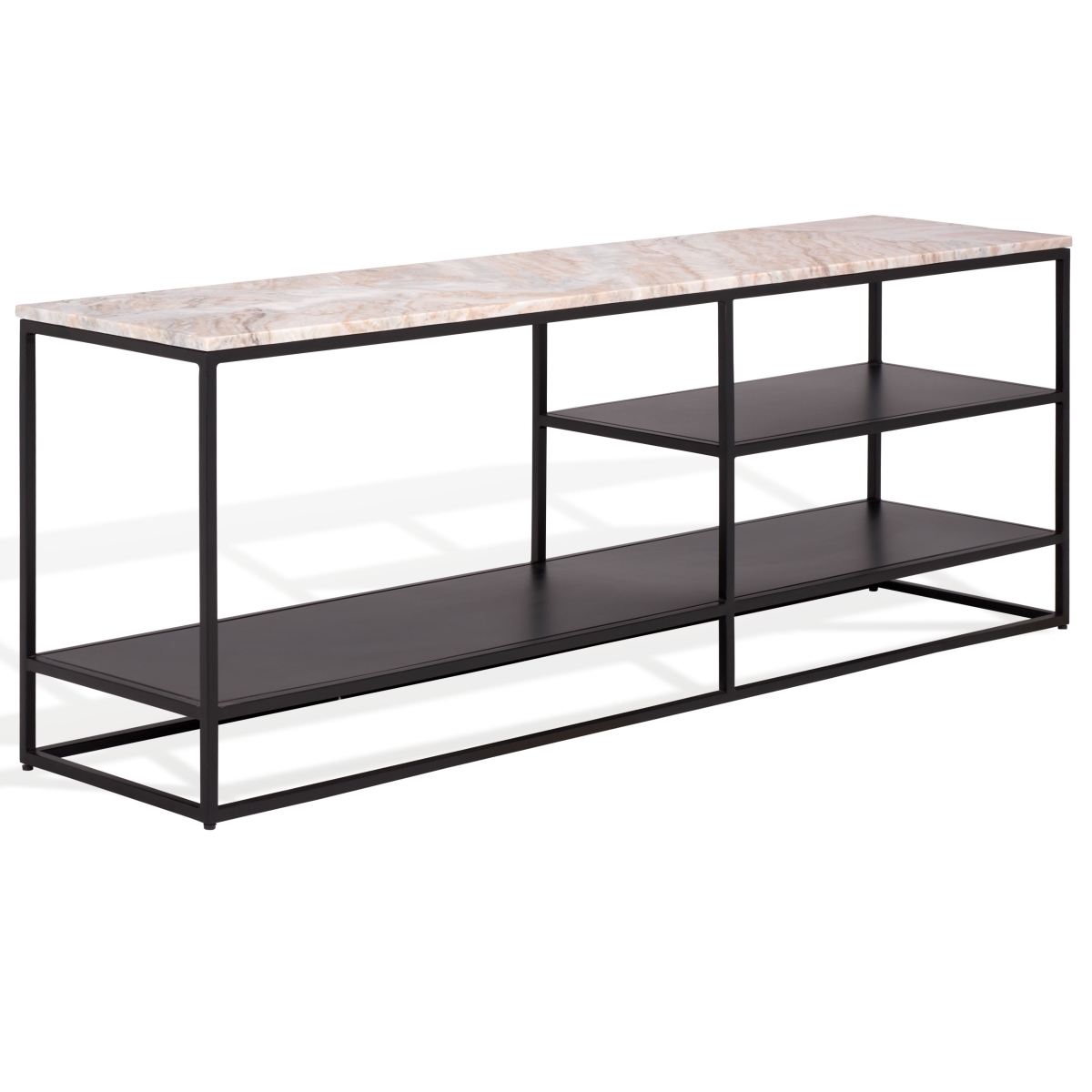 Macklyn Marble Console Table - Light Brown / Black - Image 8