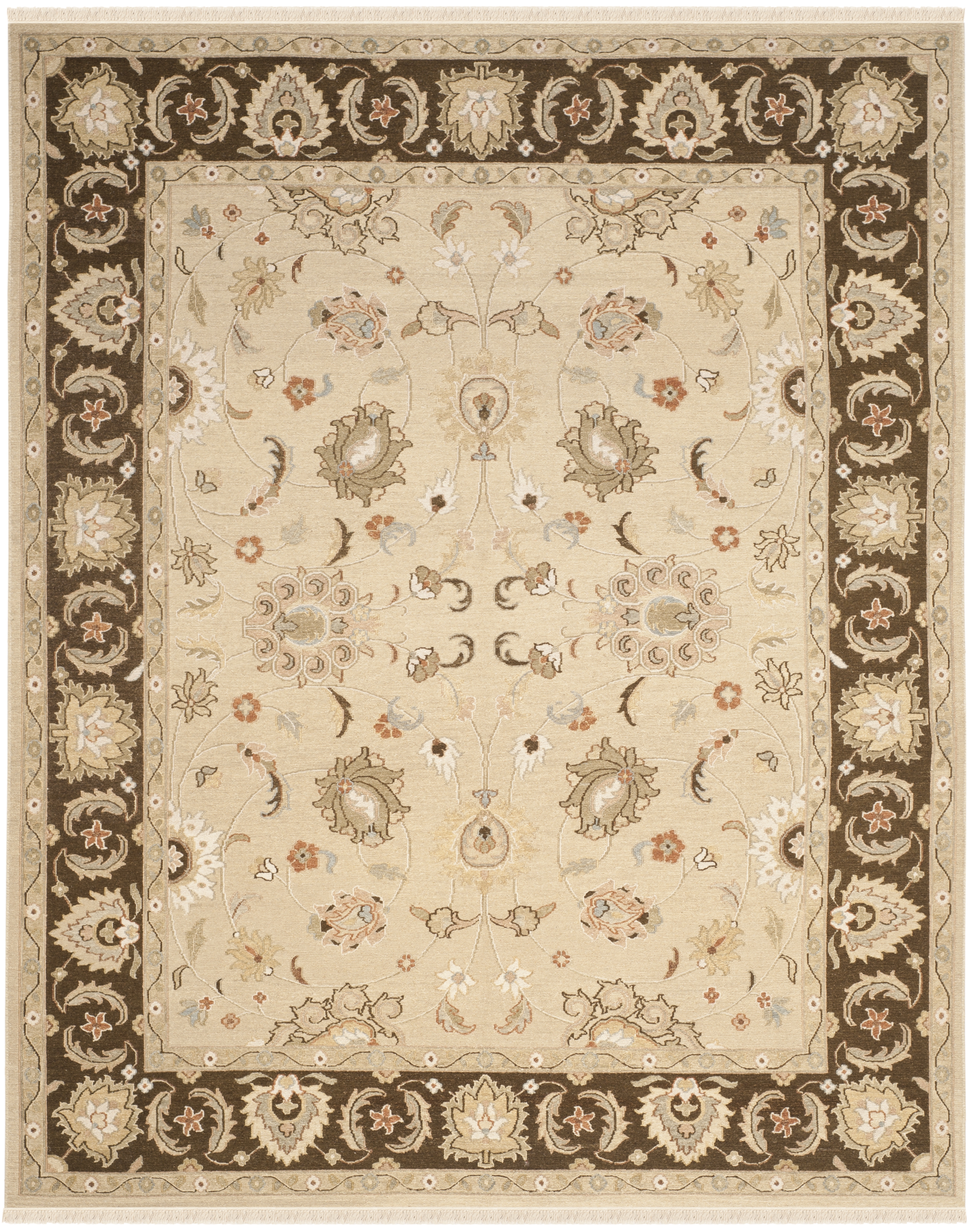 Arlo Home Hand Woven Flatweave Area Rug, SUM411B, Ivory/Brown,  8' X 10' - Image 0
