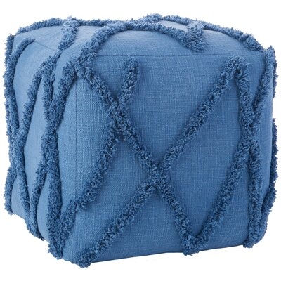 Life Styles Tufted Abstract Diamond Pouf - Image 0