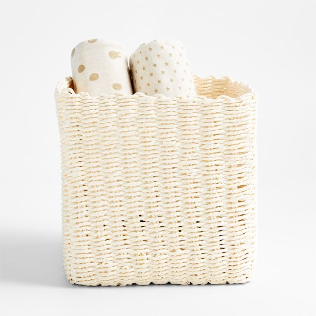 Croft Cream Handwoven Storage Bin - Image 0