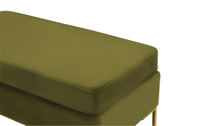 Green Dee Mid Century Modern Bench with Storage - Royale Apple - Image 4