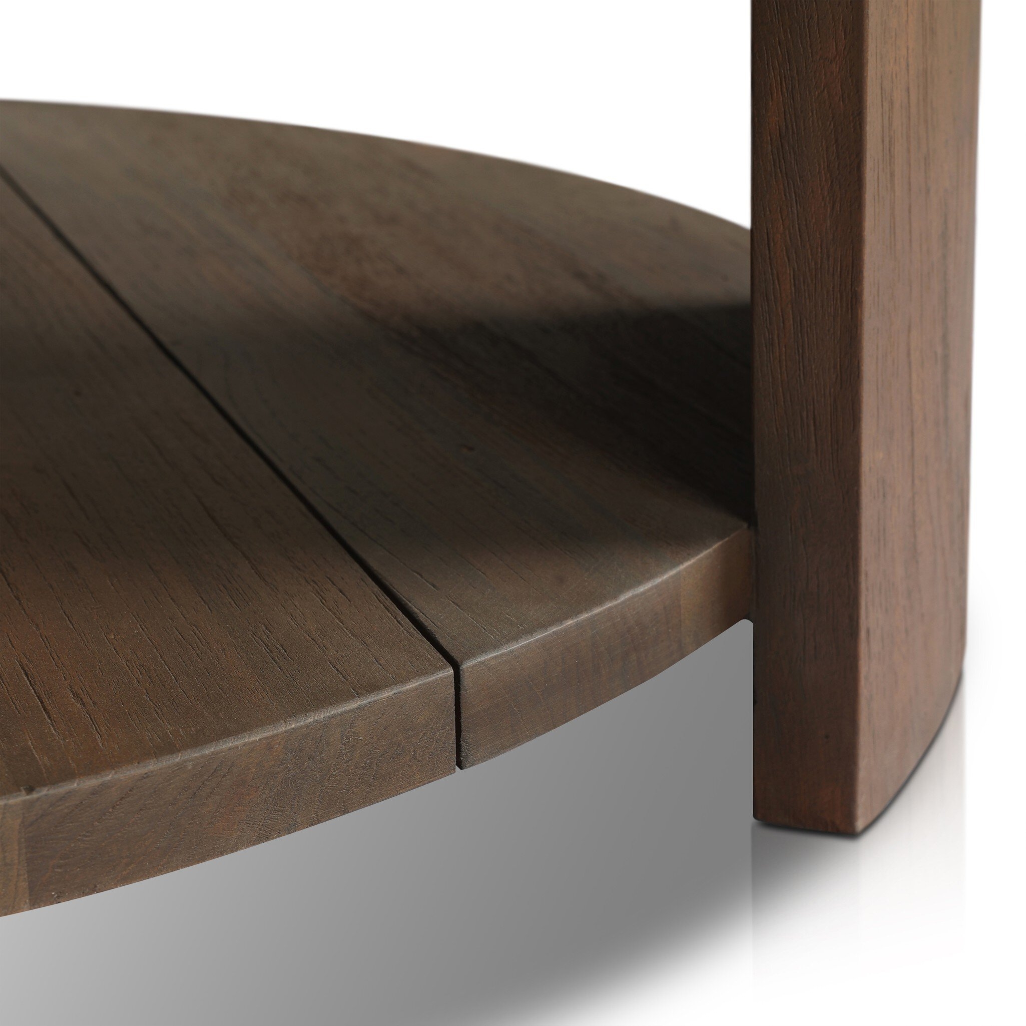 Roca Outdoor Round Coffee Table - Stained Heritage Brown-FSC - Image 11