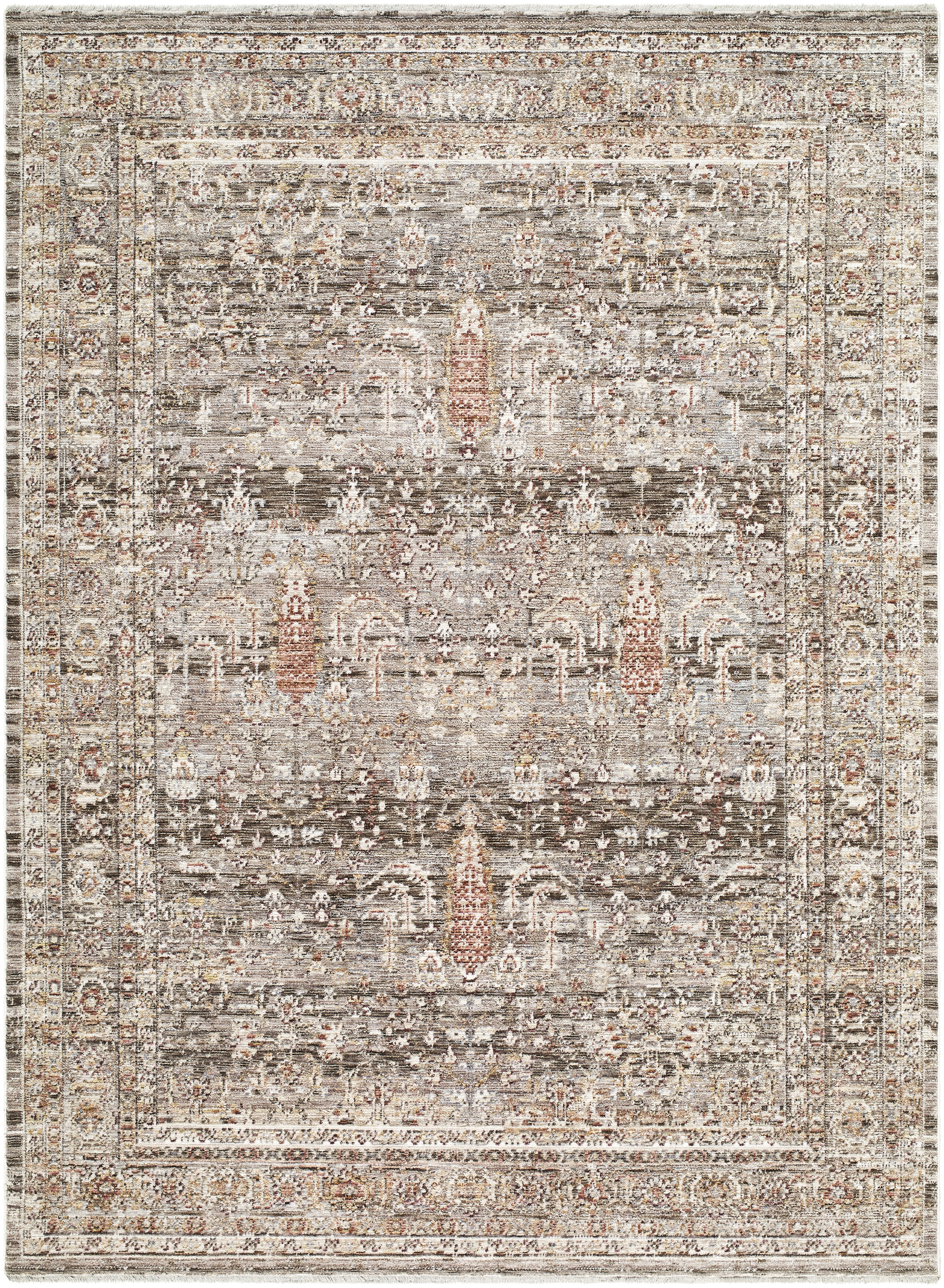 Mansfield Brown Indoor 5'3" x 7' Machine Woven Rug - Image 0