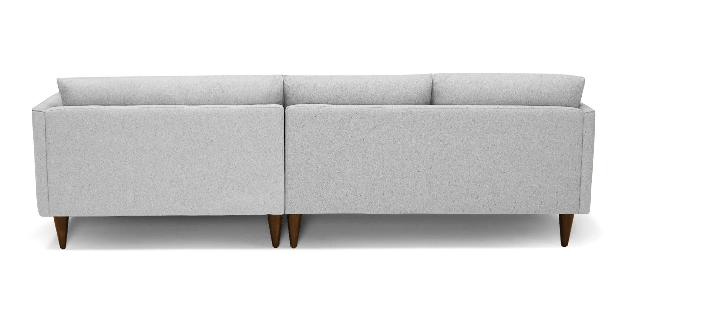 Gray Lewis Mid Century Modern Sectional - Milo Dove - Mocha - Right - Cone - Image 4