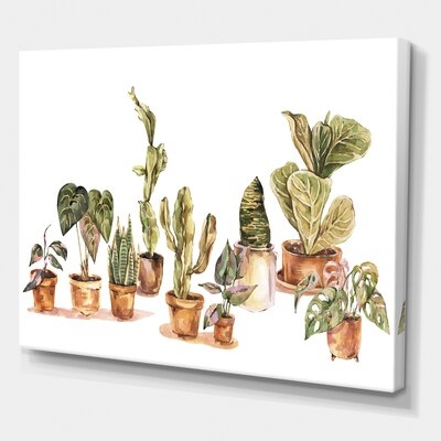 Indoor House Plants Urban Jungle I - Traditional Canvas Wall Art Print-FDP35159 - Image 0