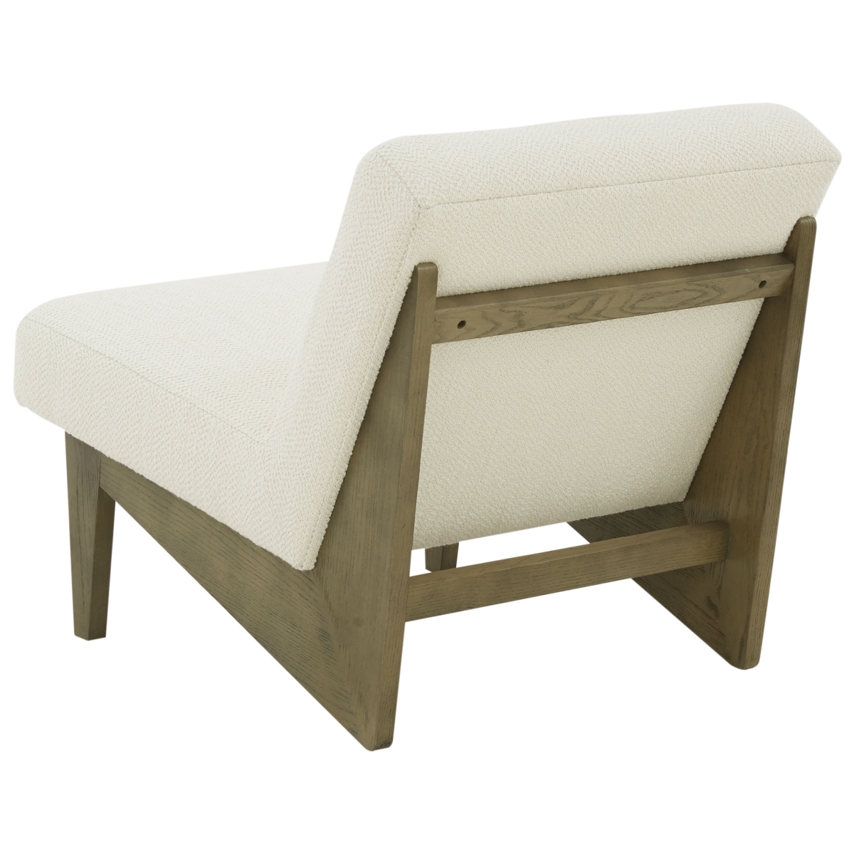 Nelly Scandinavian Accent Chair - Ivory/Light Grey - Image 5