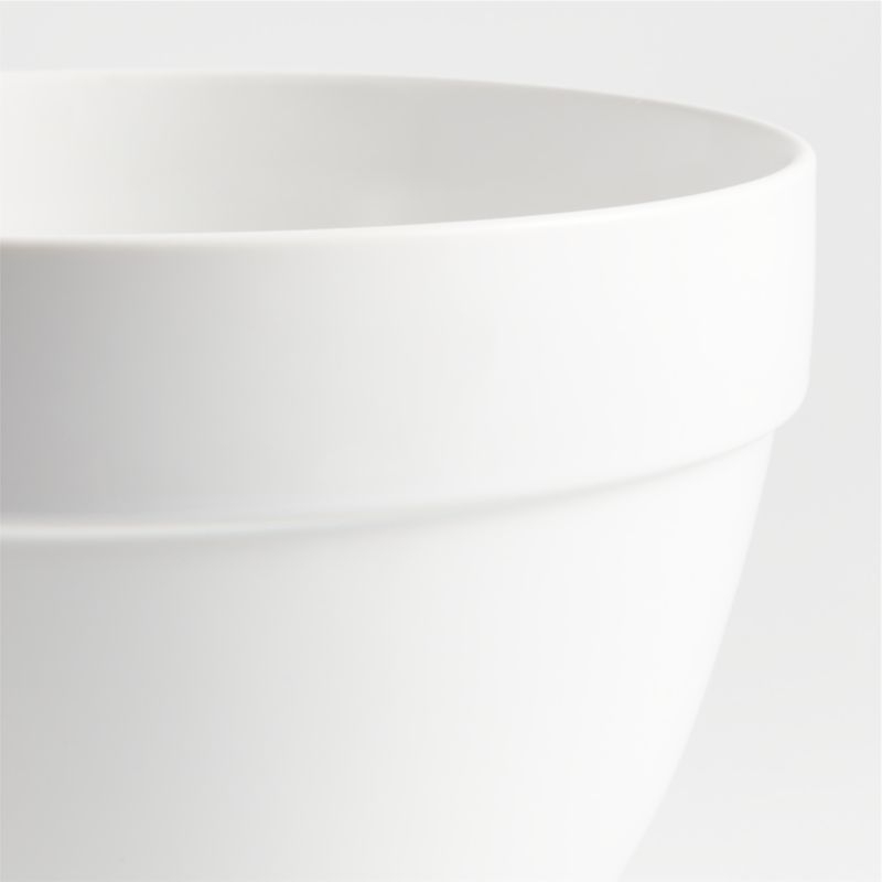 Aspen White Rimmed Ceramic Mixing and Serving Bowls, Set of 4 - Image 2