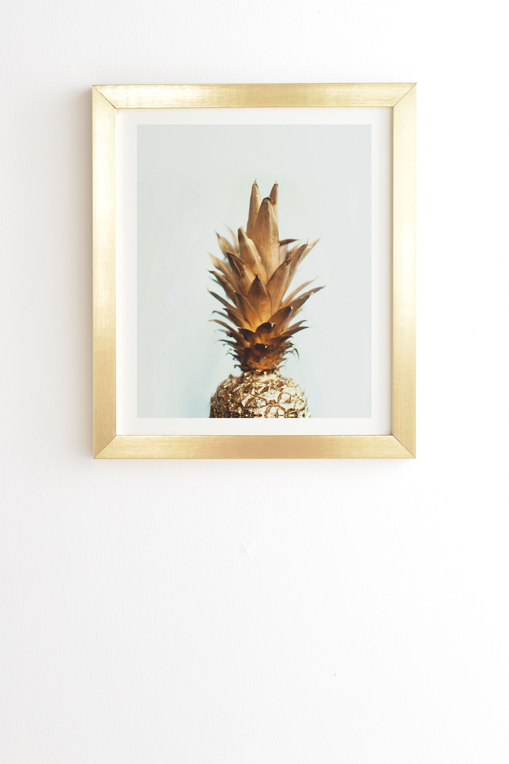 The Gold Pineapple by Chelsea Victoria - Framed Wall Art Basic Gold 30" x 30" - Image 0
