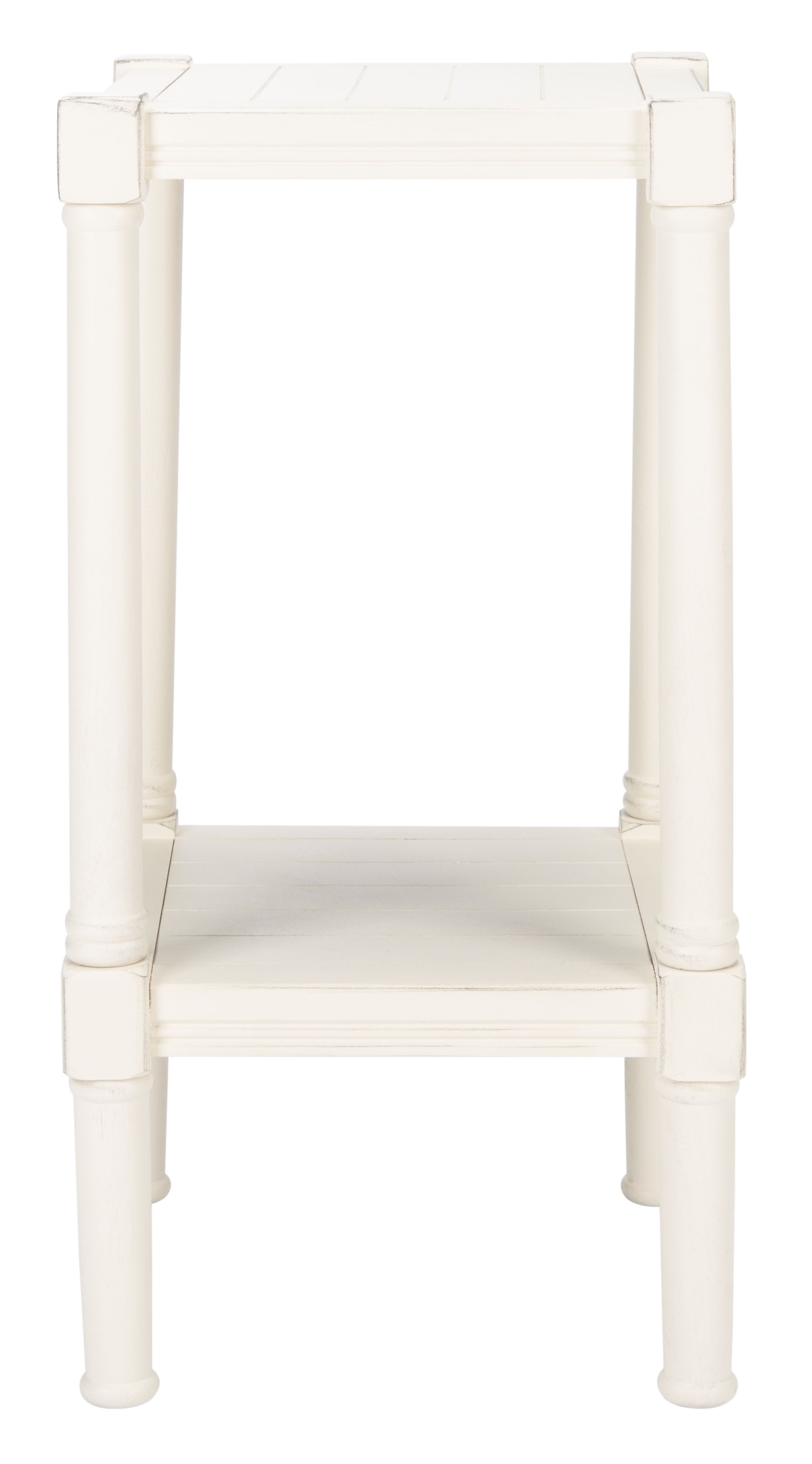 Rafiki Square Accent Table - Distressed White - Safavieh - Image 0