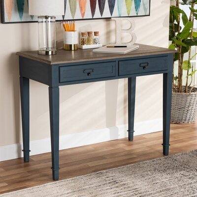 Flovilla French Provincial Spruce Blue Accent Writing Desk - Image 0