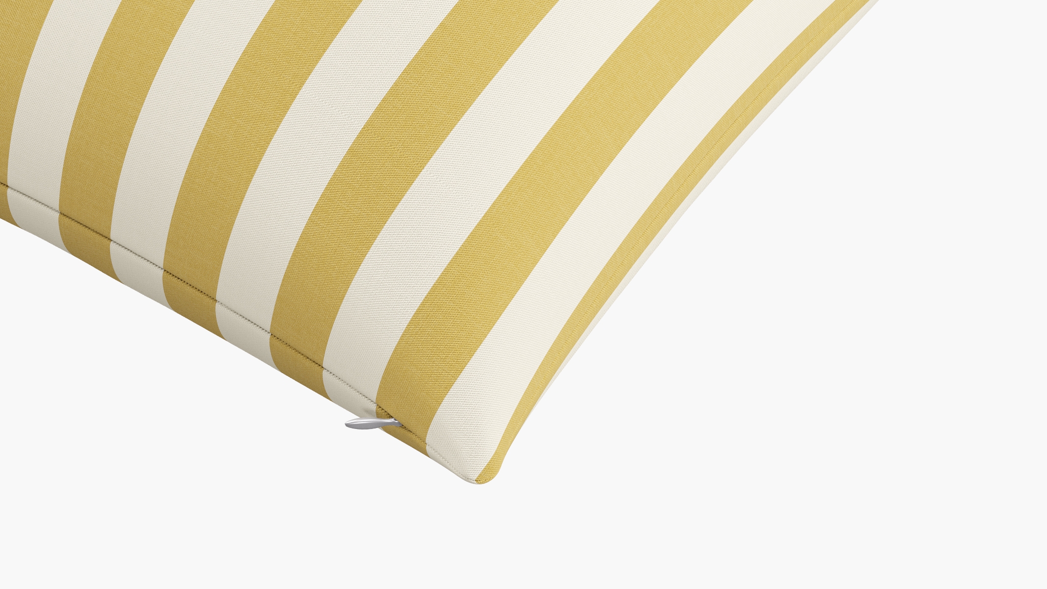 Throw Pillow 22", Citrine Cabana Stripe, 22" x 22" - Image 2