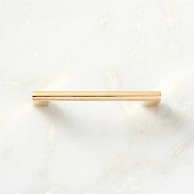 Kela Unlacquered Brass Cabinet Handle 4" - Image 0