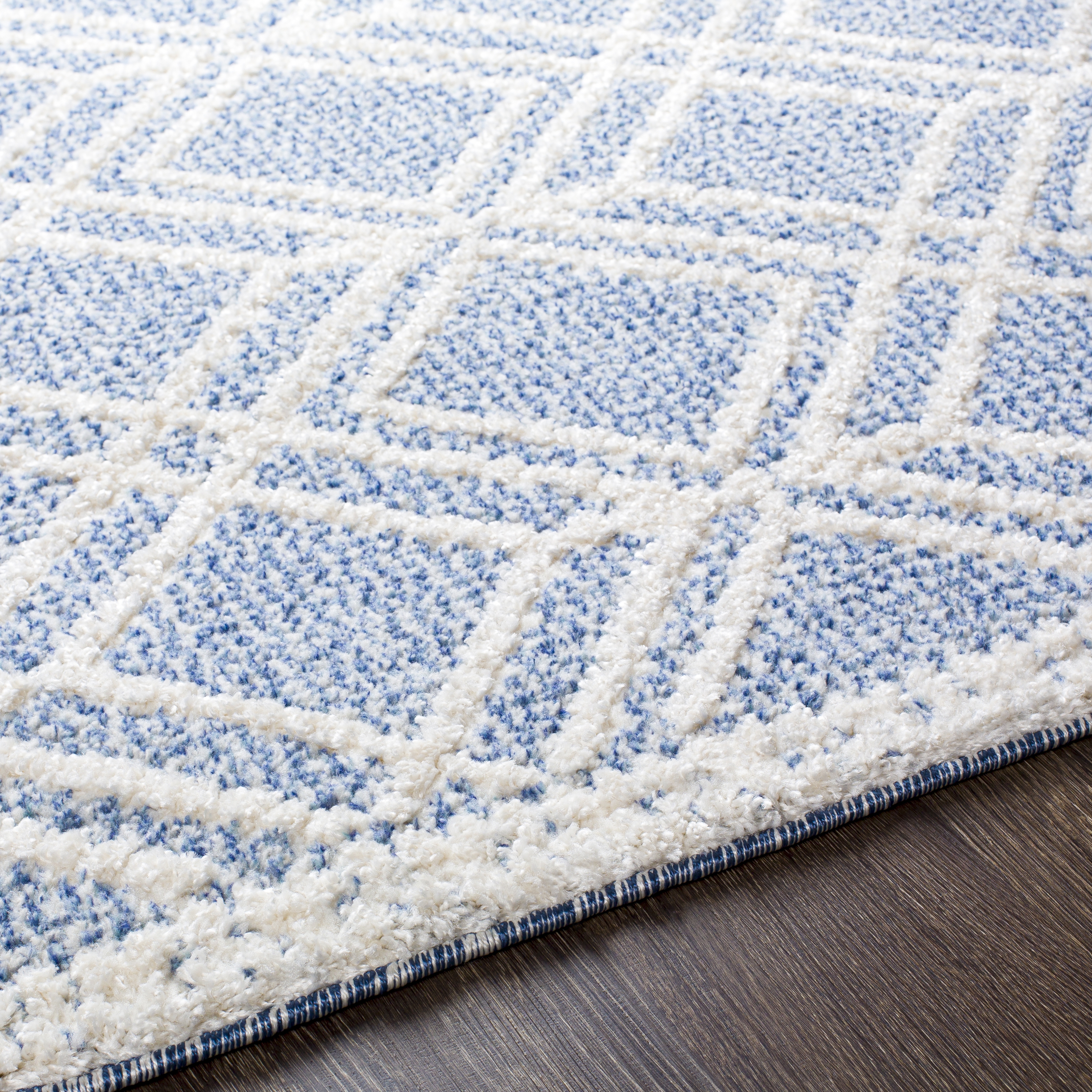 Valencia Blue Indoor 2' x 3' Machine Woven Rug - Image 2