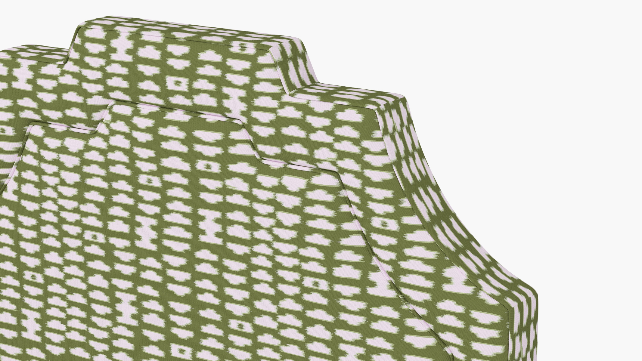 Art Deco Headboard, Olive Odalisque, Twin - Image 3