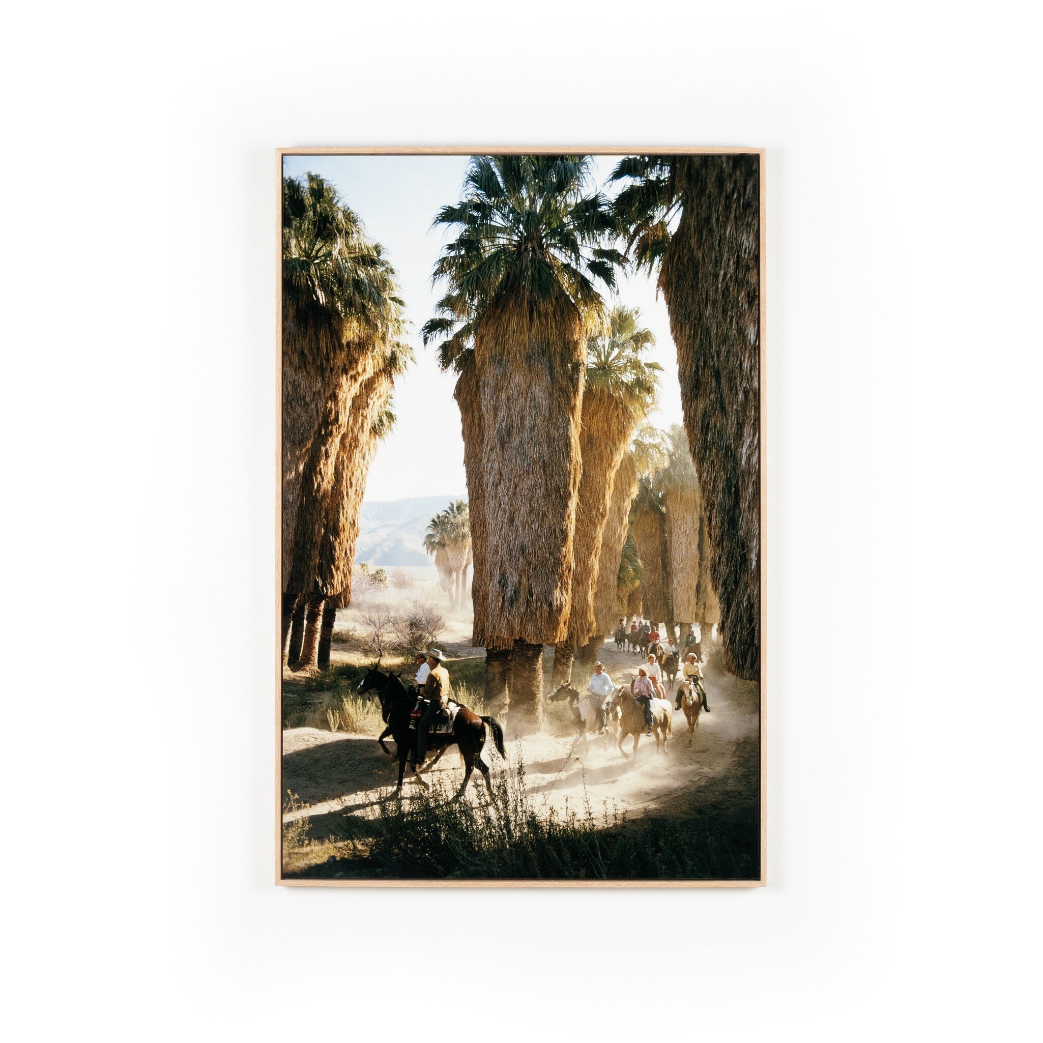 Palm Springs Riders by Slim Aarons - Vertical Grain White Oak Floater - Image 0