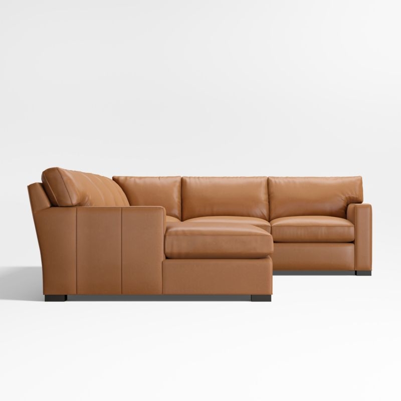 Axis Classic 4-Piece L-Shaped Leather Wedge Sectional Sofa with Chaise Lounge - Image 1