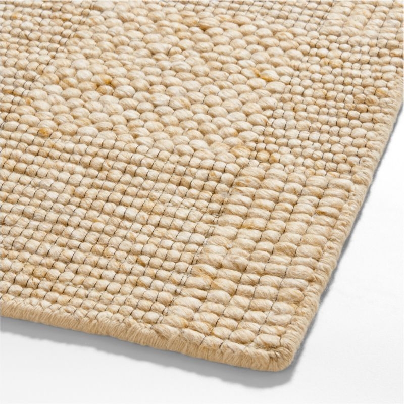 Chunky Squares Wool and Polyester Beige Kids Performance Area Rug 5'x8' - Image 2