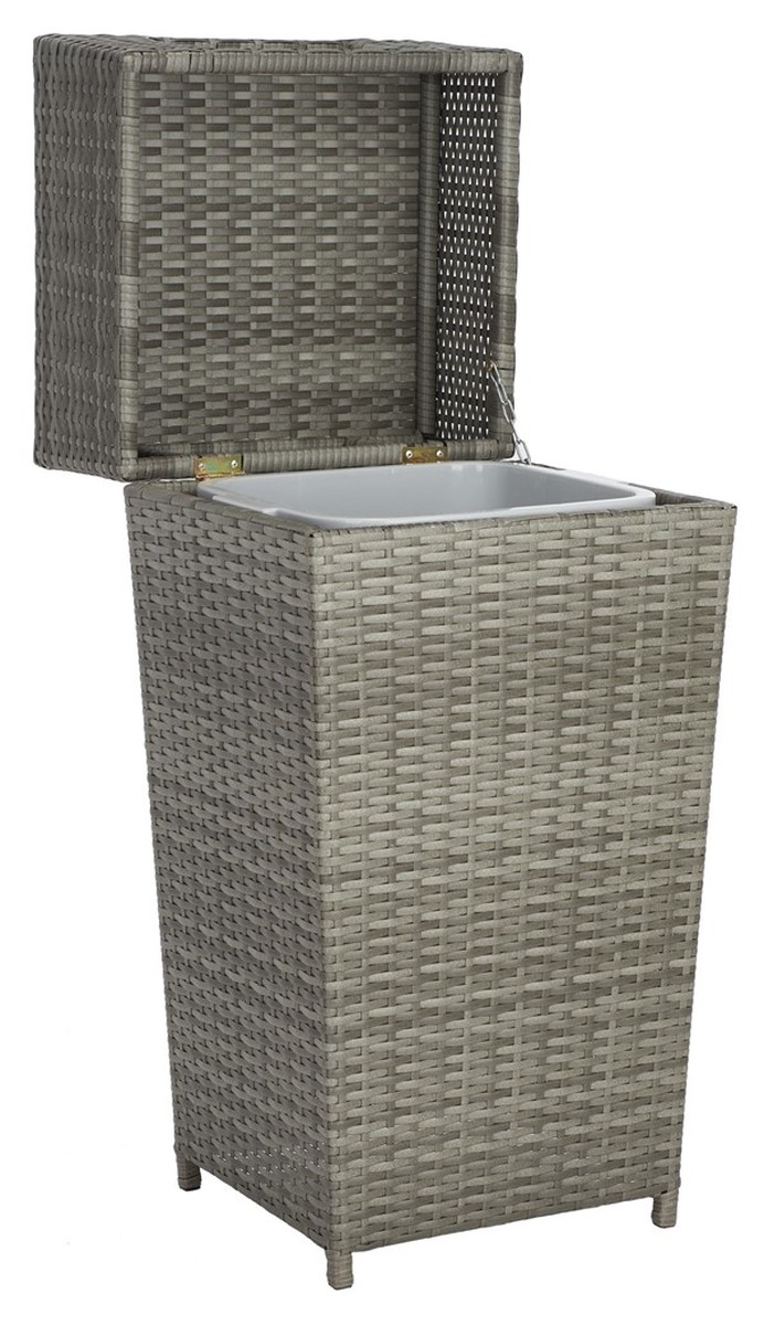 Mazeli Trash Bin - Grey - Safavieh - Image 6