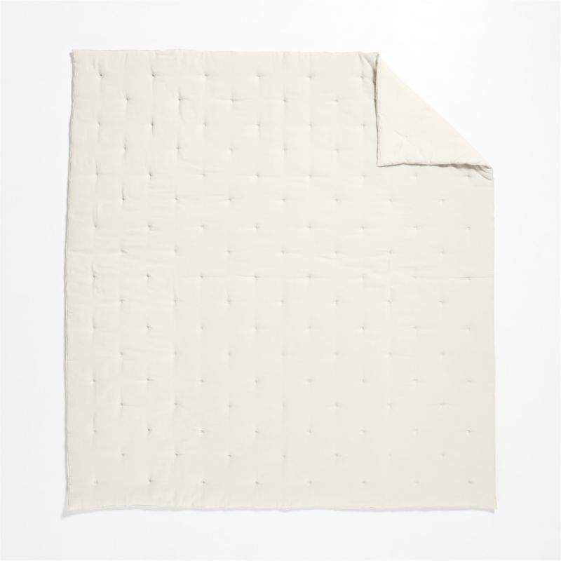 Organic Cotton Textured Natural Taupe Full/Queen Comforter - Image 3