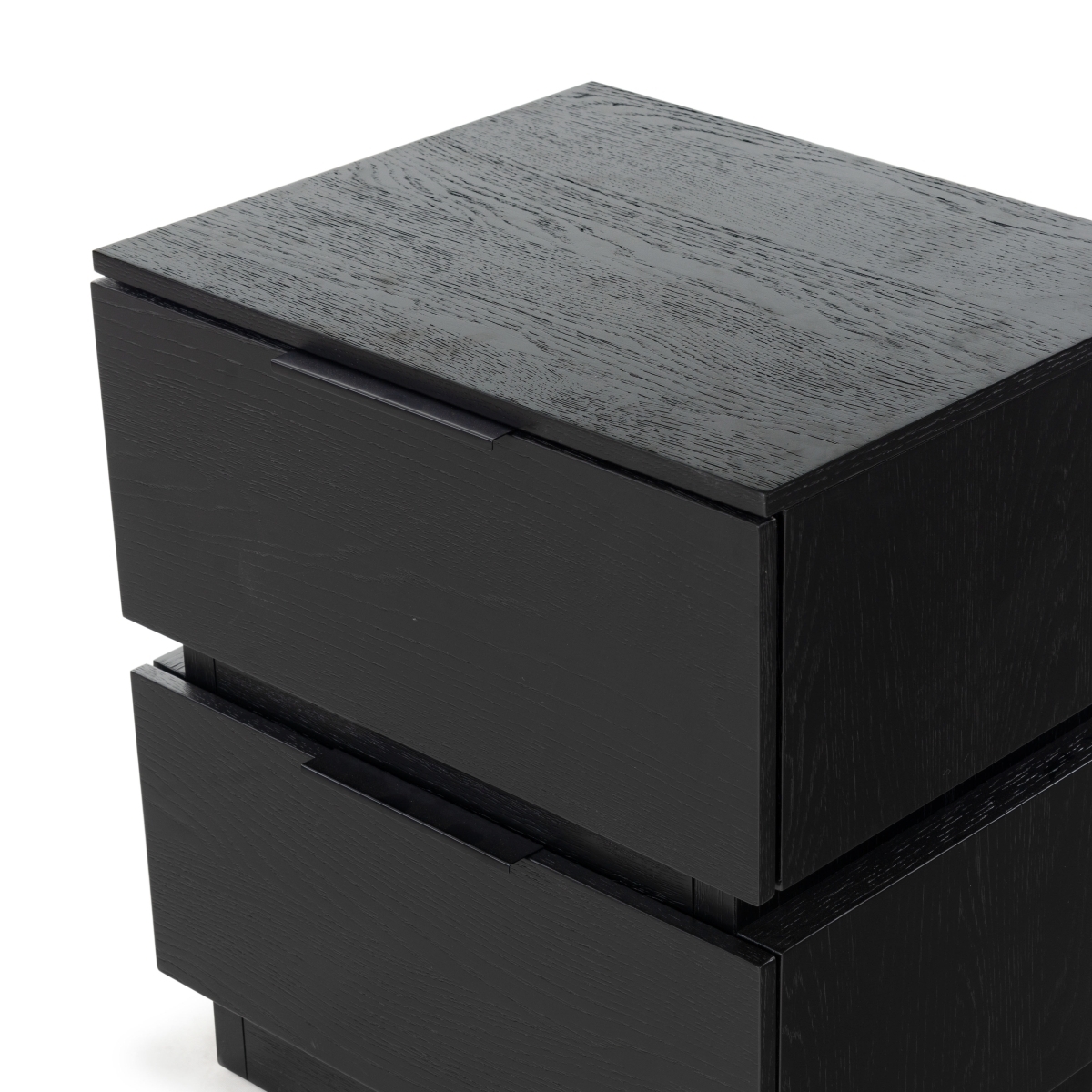 Titus 2 Drawer Nightstand - Black - Image 2