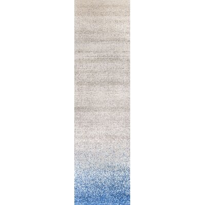 Yerby Abstract Blue/Cream Area Rug - Image 0
