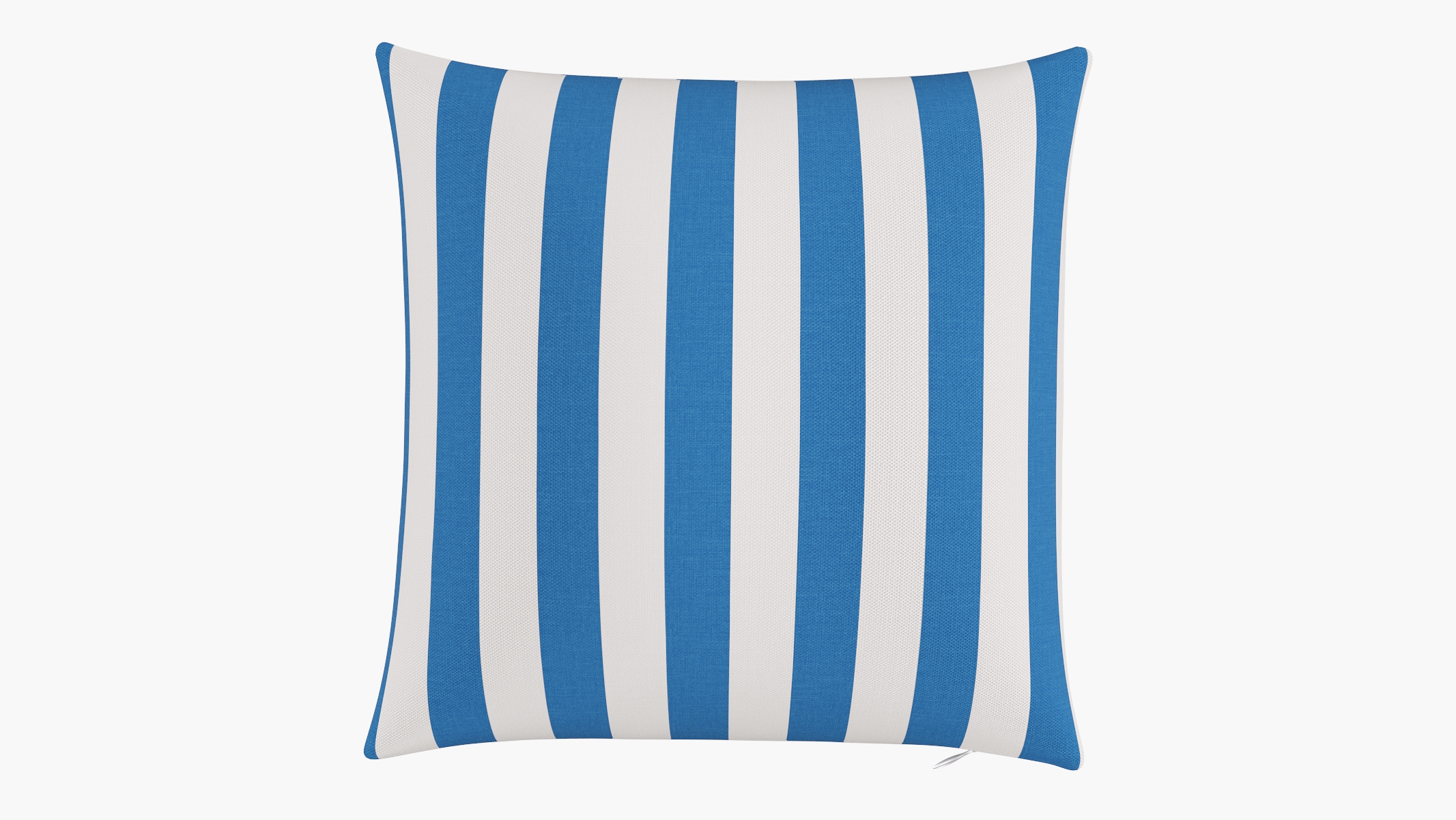 Throw Pillow 18", Cerulean Cabana Stripe, 18" x 18" - Image 0