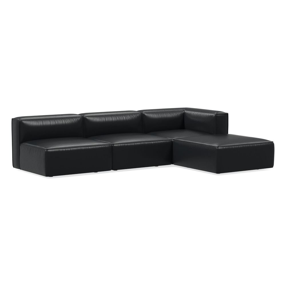 Remi Modular 105" 4-Piece Sectional, Sierra Leather, Licorice - Image 0
