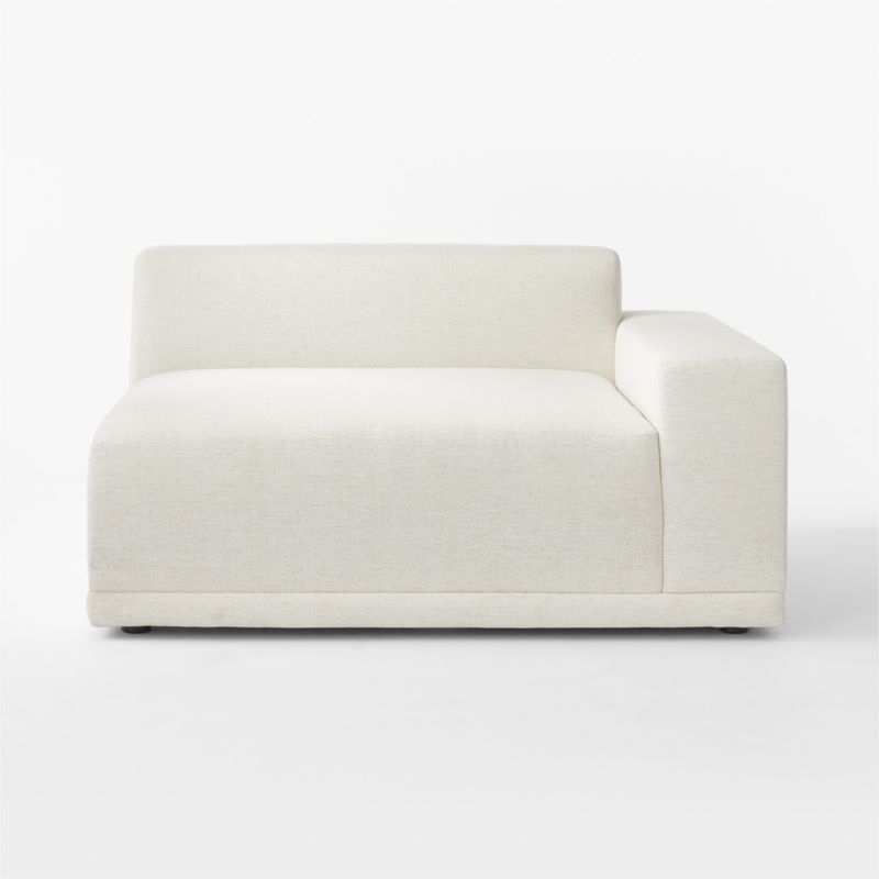 Faible White Performance Fabric Right-Arm Chair - Image 1