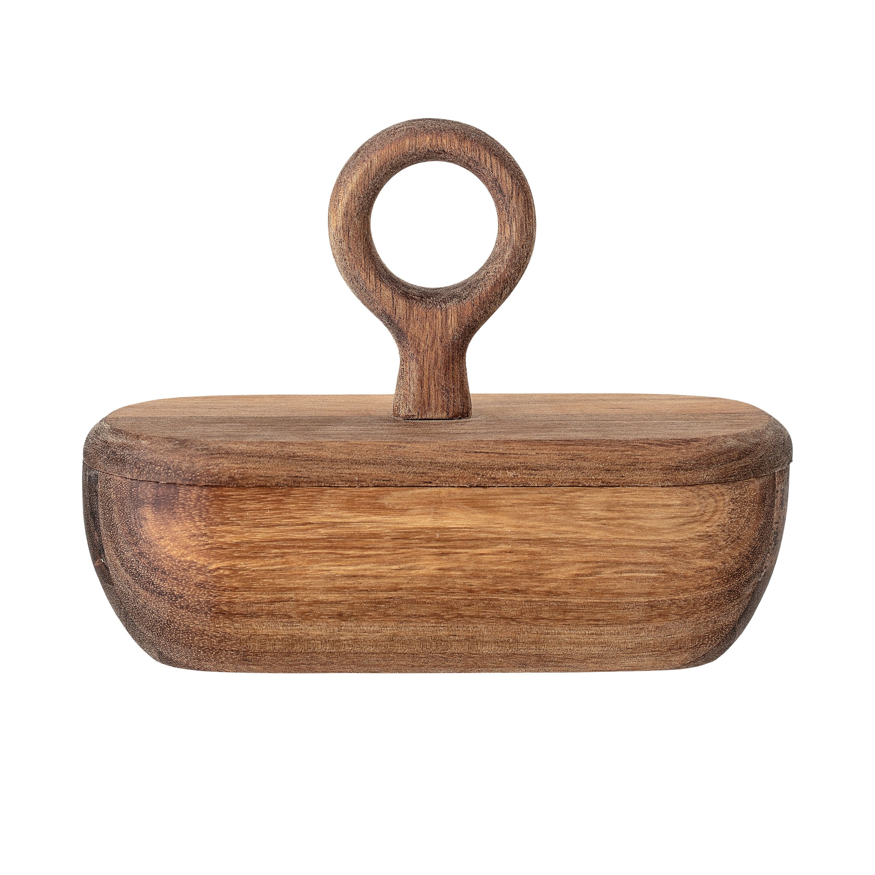 Acacia Wood Divided Container with Lid - Image 0
