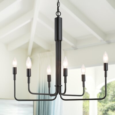 Elvin 6 - Light Candle Style Classic / Traditional Chandelier - Image 0
