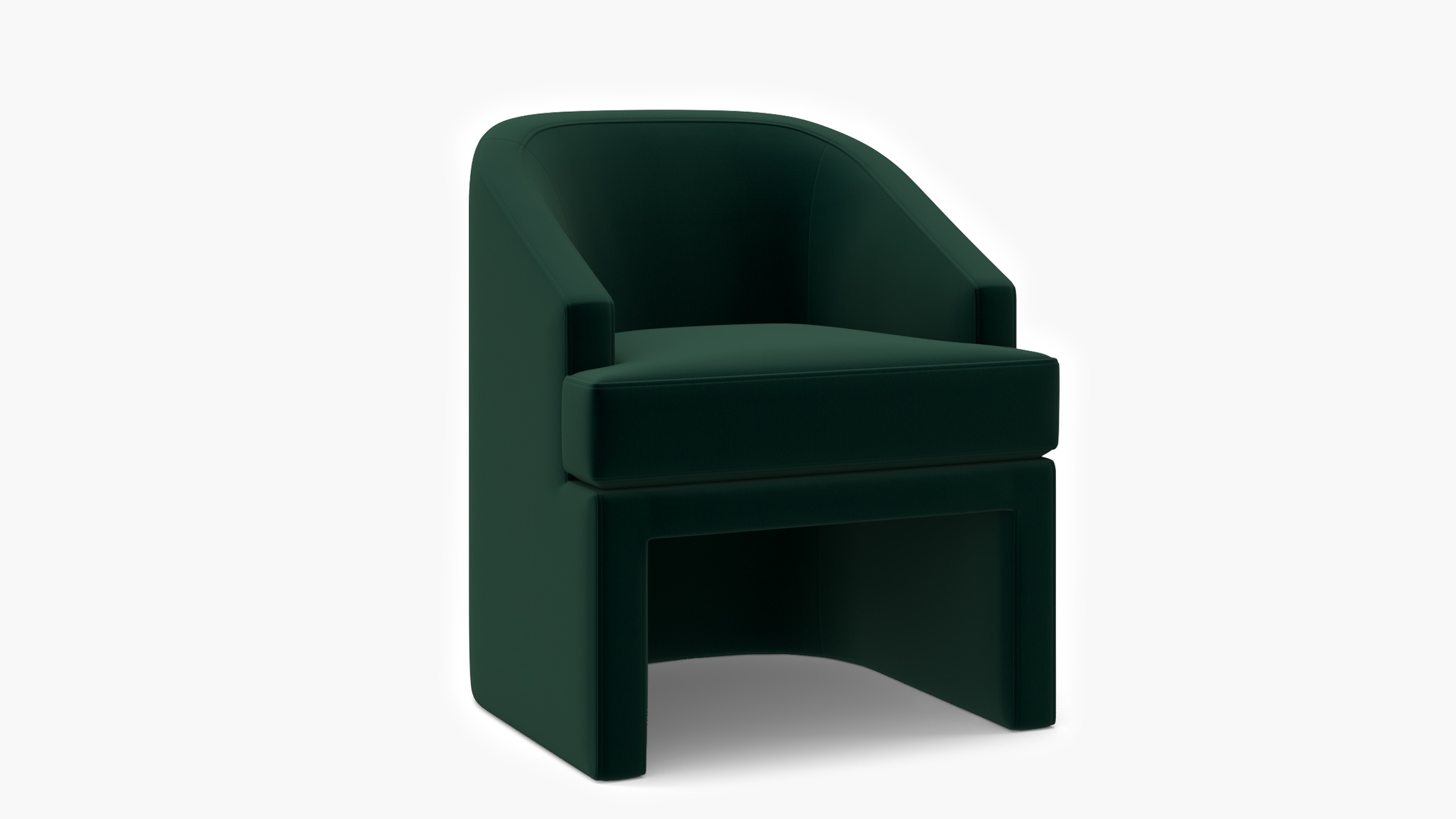 Arco Dining Chair, Spruce Performance Plush Velvet - Image 0