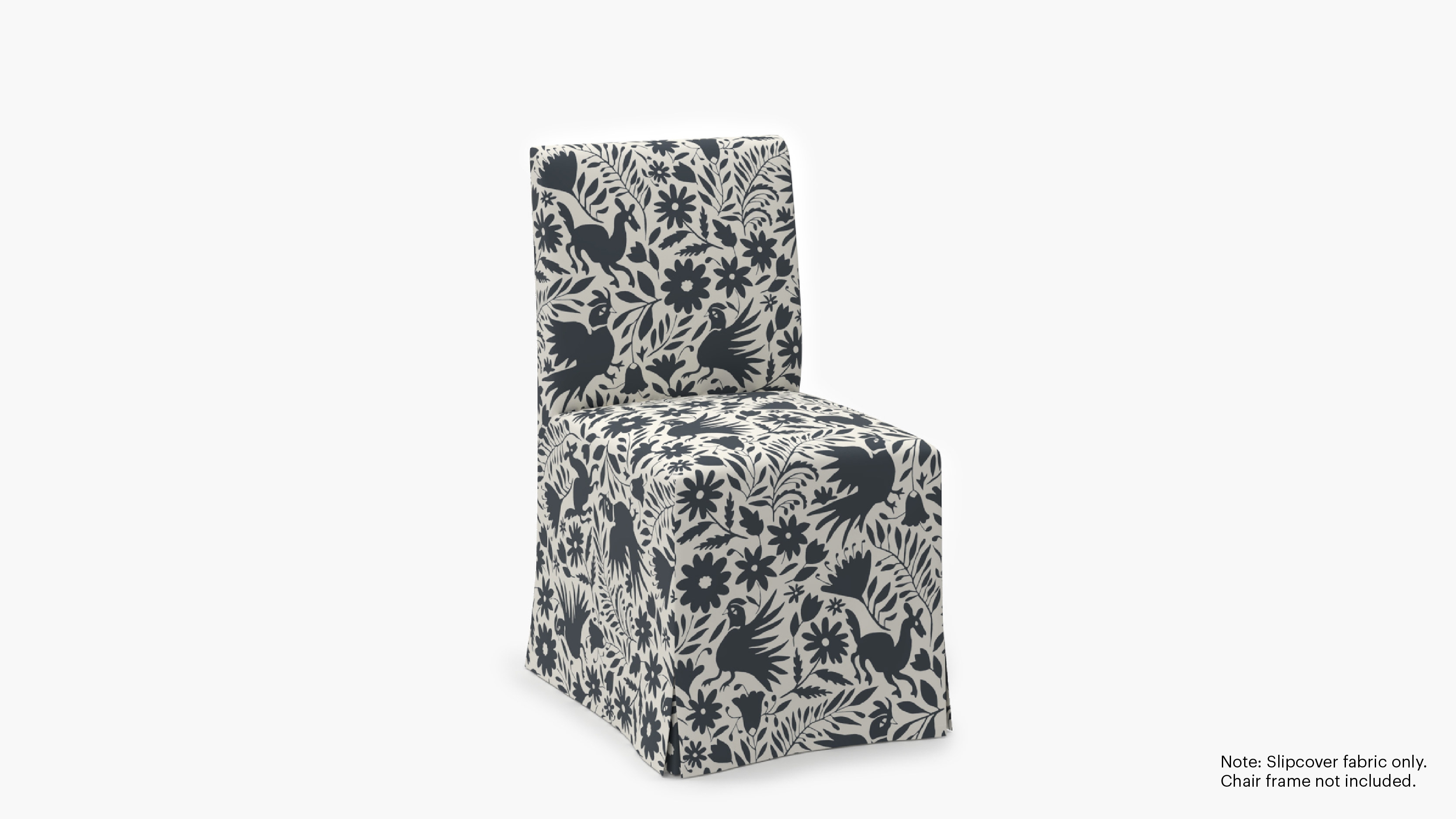 Slipcovered Signature Dining Chair - Cover Only, Ink Frida - Image 1