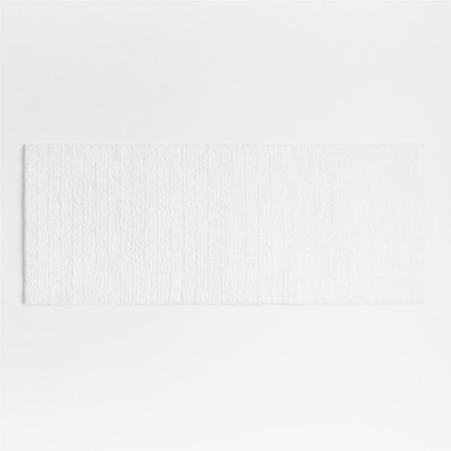 Rylan Organic Cotton White Bath Mat 24"x60" - Image 0