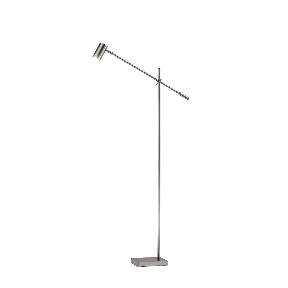Cantilever Floor Lamp, Brushed Steel - Image 0