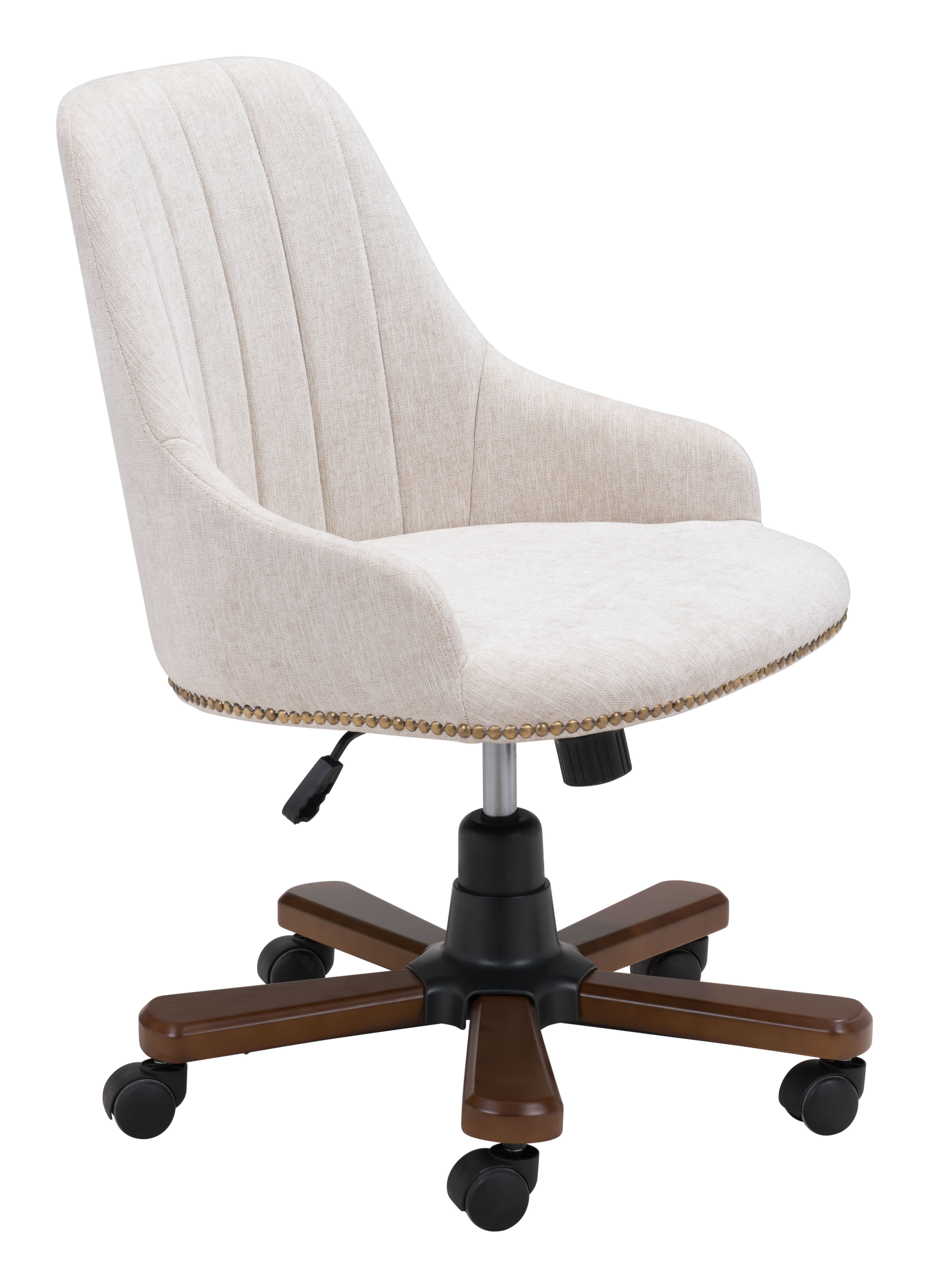 Gables Office Chair, White Poly Linen - Image 0