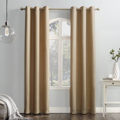 Matson Solid Semi-Sheer Grommet Single Curtain Panel - Image 0