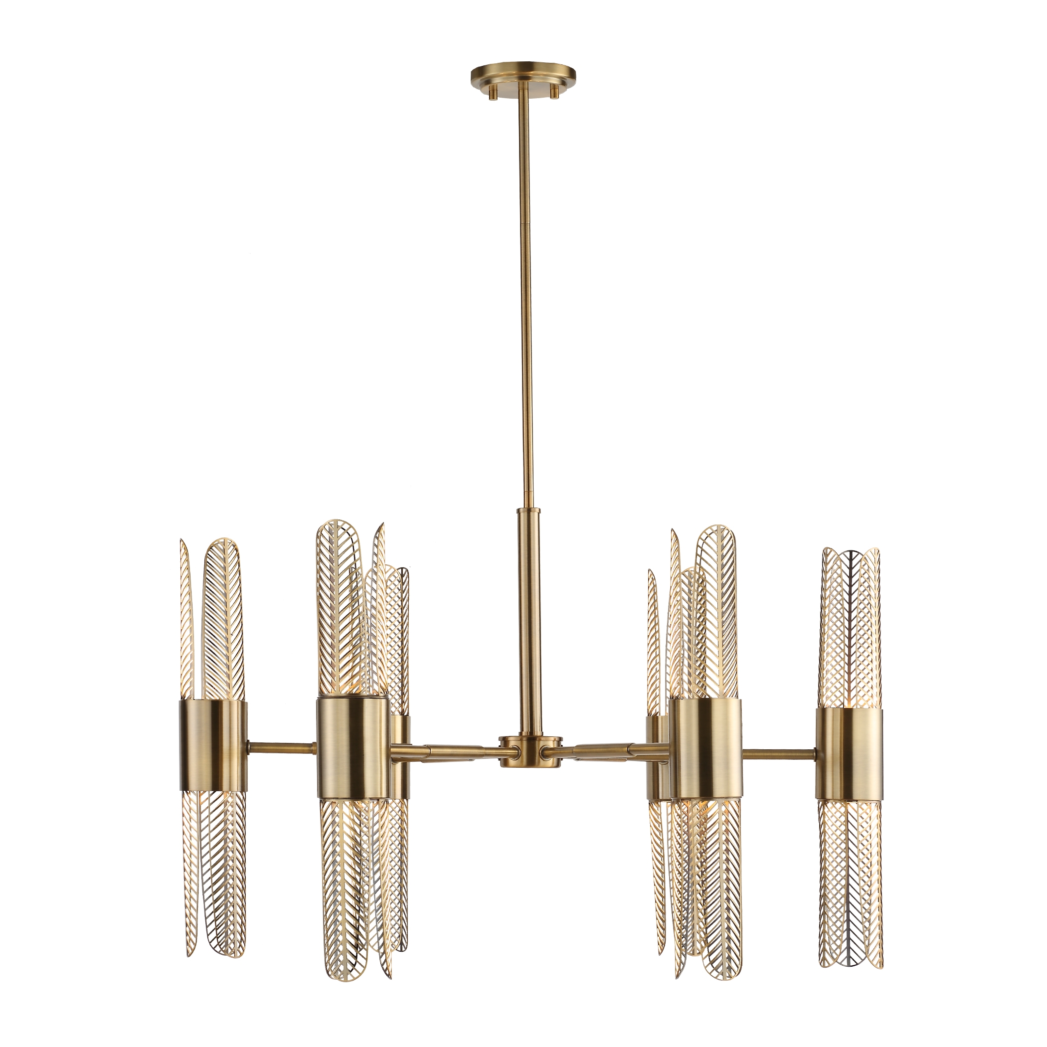 Cret 12 Light Brass Chandelier - Image 6