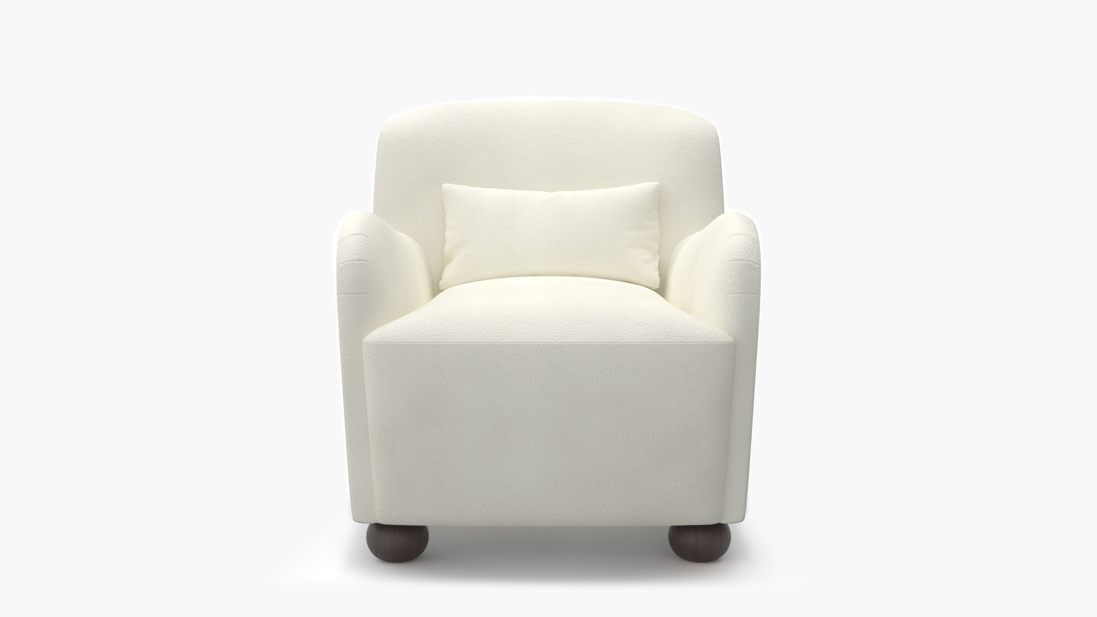 Club Chair, Sheepskin, Espresso Bun Foot - Image 0