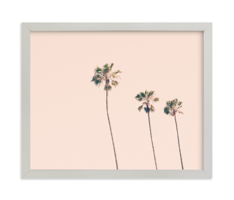 Pink Sky & Palms Art Print - Image 0