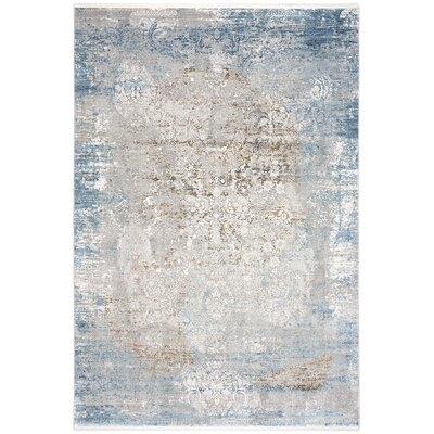Millicent Abstract Blue Area Rug - Image 0