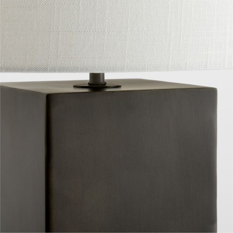 Folie Black Square USB Table Lamp with Drum Shade - Image 2