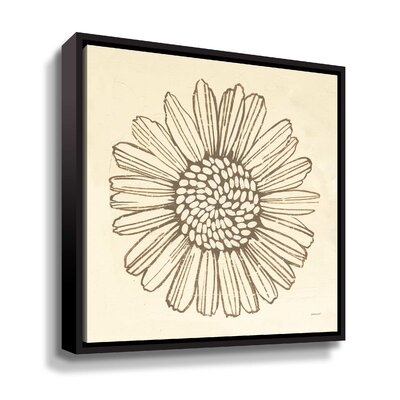 Farmhouse Sunflower - Floater Frame Graphic Art on Canvas - Image 0