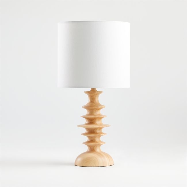 Sculpted Wood Table Lamp - Image 0
