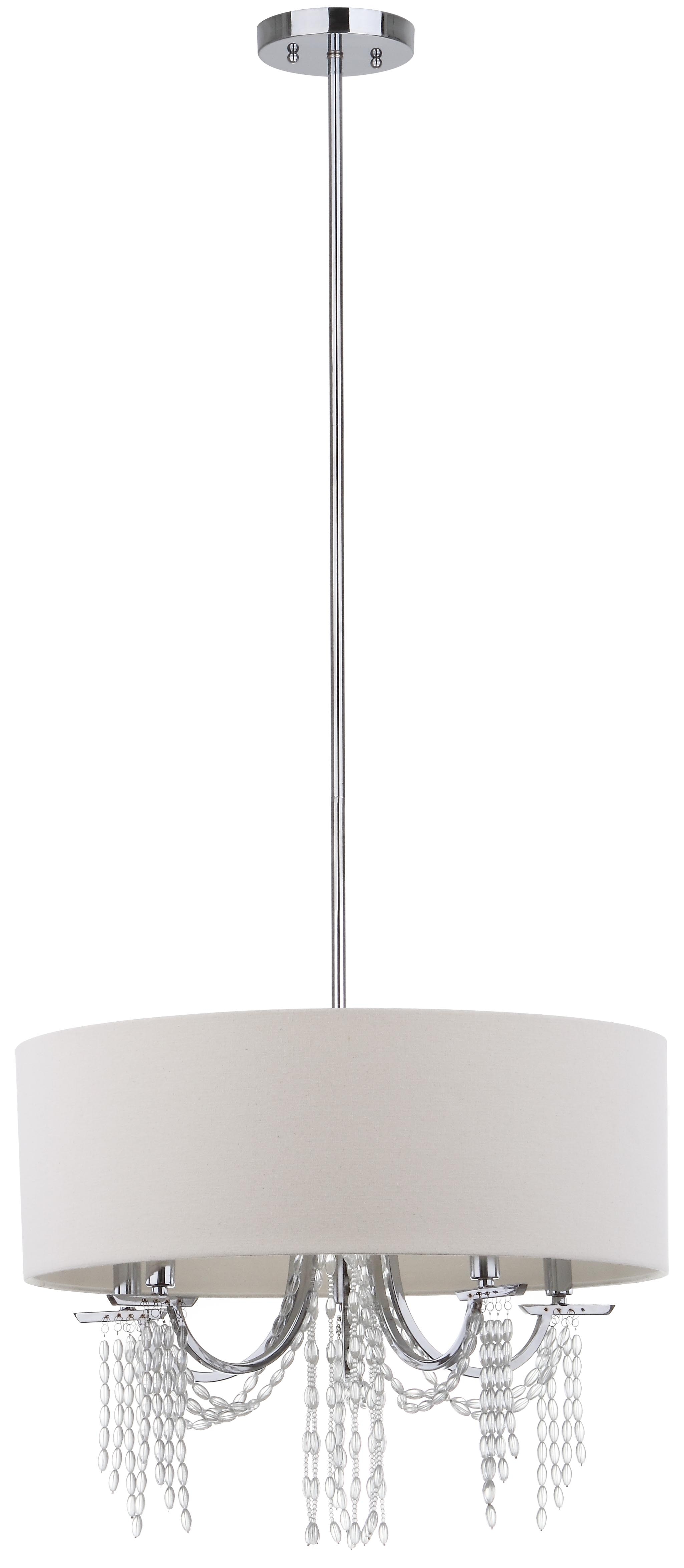 Cotillion 5 Light Beaded 22-Inch Dia Adjustable Pendant - Chrome - Safavieh - Image 0