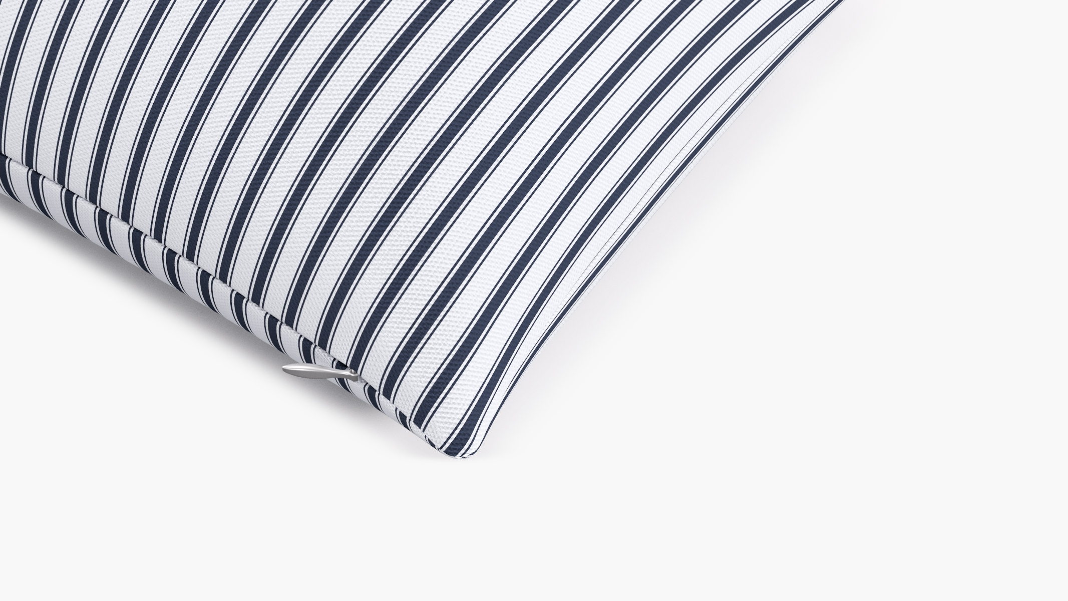 Throw Pillow 14" x 20", Navy Classic Ticking Stripe, 14" x 20" - Image 1