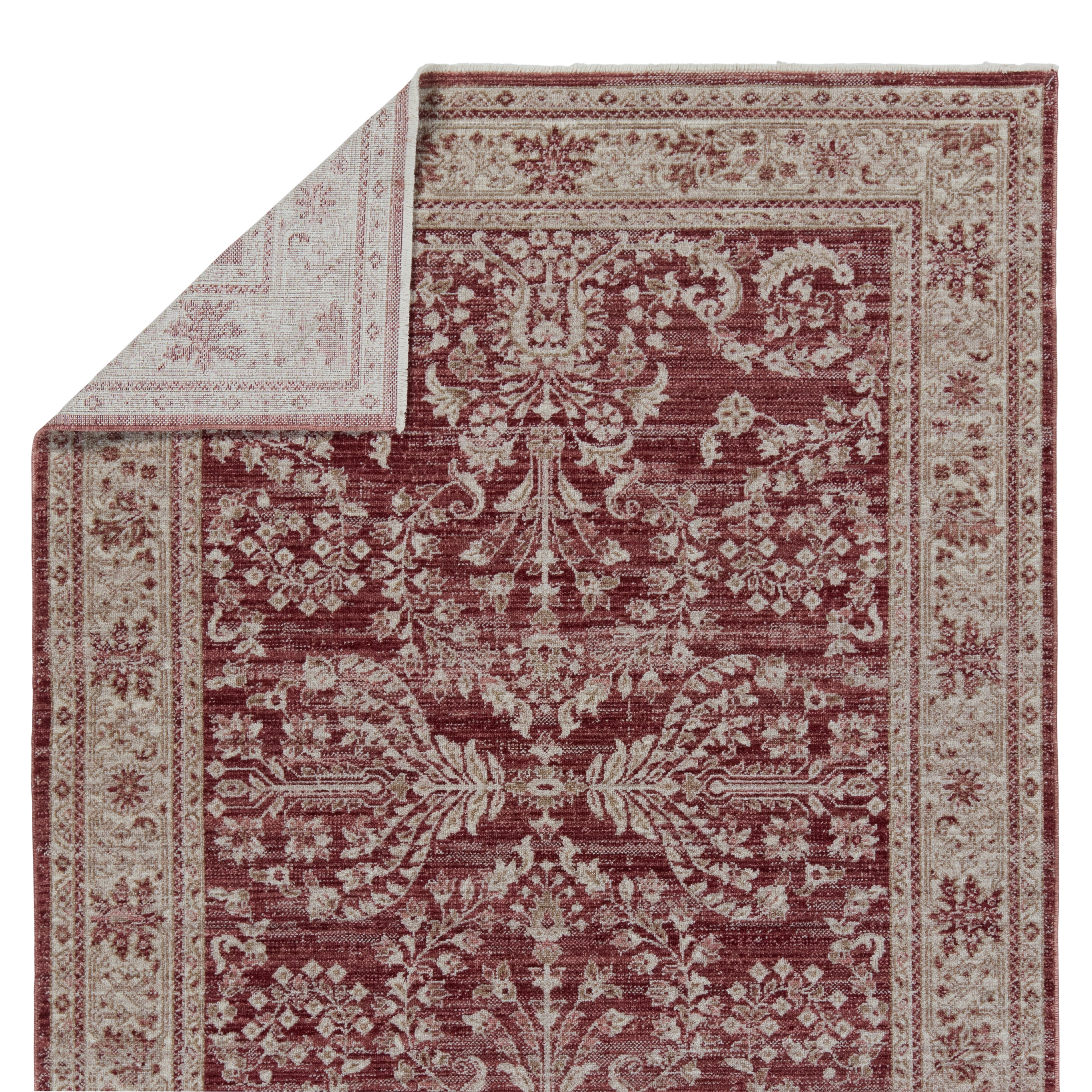 Vibe by Katarina Floral Red/ Light Gray Area Rug (9'6"X12'6") - Image 2