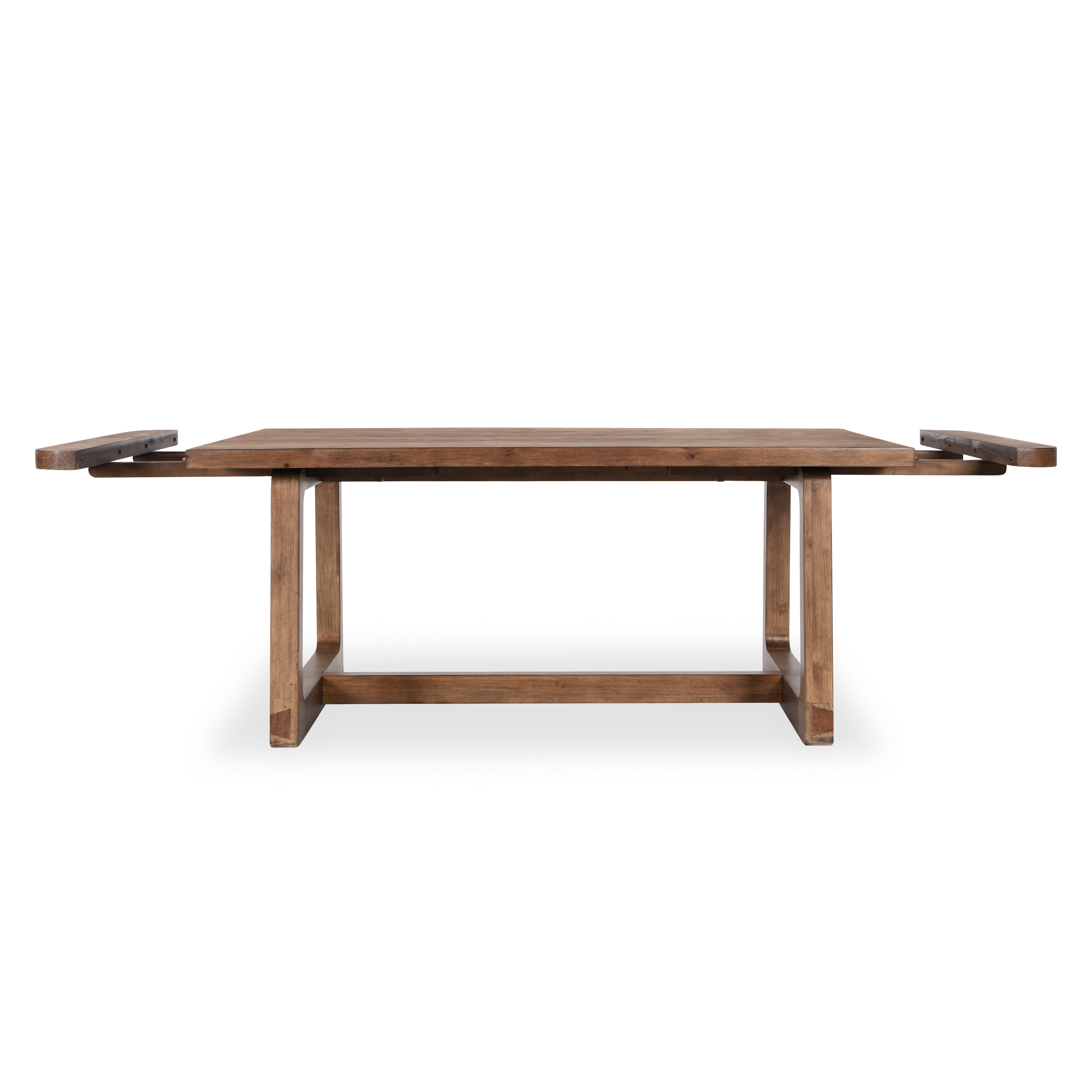 Lyra Pine Wood 80-110" Ext Dining Table Smoke Brown - Image 2