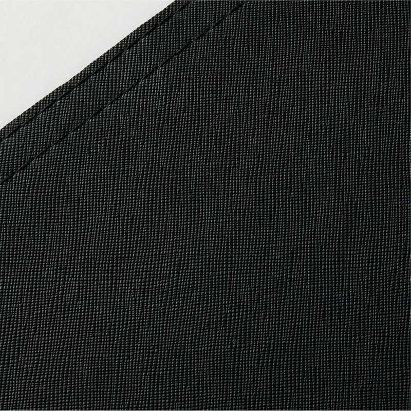 Saffiano Black Faux Leather Placemat - Image 1