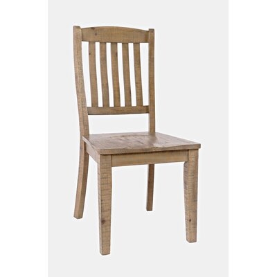 Bryon Solid Wood Slat Back Side Chair in Light Brown (Set of 2) - Image 0